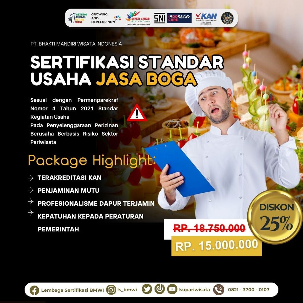 Sertifikasi Standar Usaha Jasa Boga