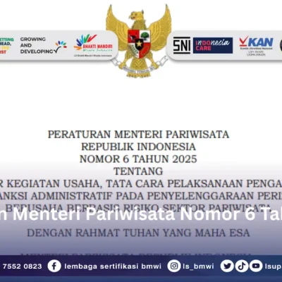 Peraturan Menteri Pariwisata Nomor 6 Tahun 2025
